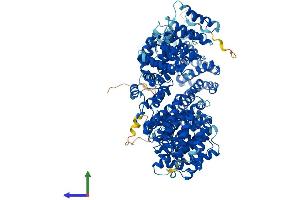 AlphaFold protein structure predicition of Mouse Recombinant Tbcd Protein, UniprotID Q8BYA0