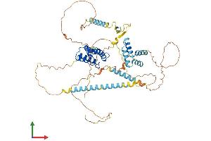 AlphaFold protein structure predicition of Human Recombinant BRD9 Protein, UniprotID Q9H8M2