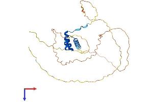 AlphaFold protein structure predicition of Human Recombinant NANOG Protein, UniprotID Q9H9S0