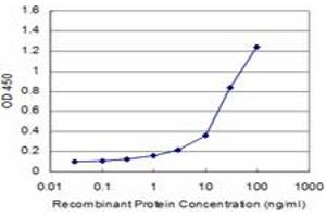 Detection limit for recombinant GST tagged FUT7 is approximately 0.