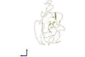 AlphaFold protein structure predicition of Mouse Recombinant Srrm4 Protein, UniprotID Q8BKA3