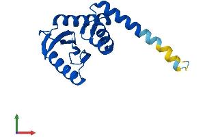 AlphaFold protein structure predicition of Mouse Recombinant Ap1s2 Protein, UniprotID Q9DB50