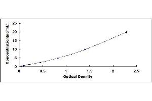 Typical standard curve (PEDF Kit ELISA)