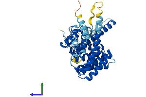 AlphaFold protein structure predicition of Human Recombinant ZMYND12 Protein, UniprotID Q9H0C1