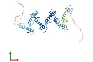 AlphaFold protein structure predicition of Human Recombinant ZNF322 Protein, UniprotID Q6U7Q0