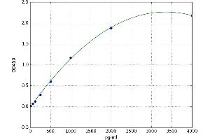 A typical standard curve (BAFF Kit ELISA)