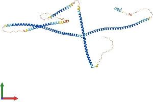 AlphaFold protein structure predicition of Human Recombinant OPTN Protein, UniprotID Q96CV9