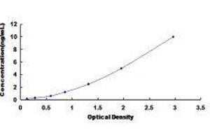 Typical standard curve (ITGA2 Kit ELISA)