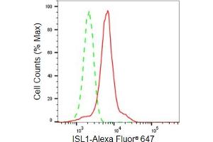 Flow cytometric analysis of ISL1 expression in HeLa cells using ISL1 antibody (ABIN7799130), 1:2,000). (Recombinant ISL1 anticorps)