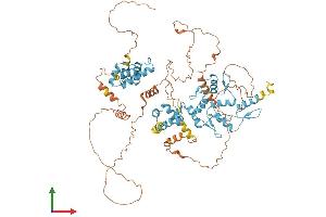 AlphaFold protein structure predicition of Human Recombinant ZSCAN32 Protein, UniprotID Q9NX65