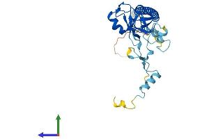 AlphaFold protein structure predicition of Human Recombinant NOSIP Protein, UniprotID Q9Y314