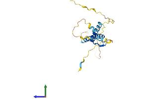 AlphaFold protein structure predicition of Human Recombinant TCF15 Protein, UniprotID Q12870