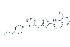 Chemical structure of Dasatinib , a Src and Bcr/Abl kinase inhibitor.