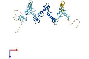 AlphaFold protein structure predicition of Human Recombinant ZNF322 Protein, UniprotID Q6U7Q0