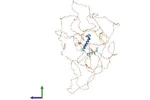 AlphaFold protein structure predicition of Mouse Recombinant Apobr Protein, UniprotID Q8VBT6