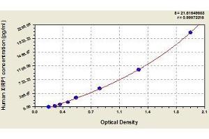 Typical standard curve (XIRP1 Kit ELISA)