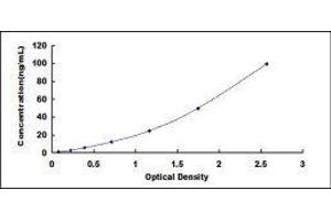 Typical standard curve (beta Actin Kit ELISA)