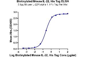 Immobilized Mouse IL-22R alpha 1, hFc Tag at 5 μg/mL (100 μL/well) on the plate.