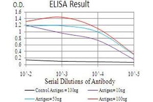 Black line: Control Antigen (100 ng), Purple line: Antigen(10 ng), Blue line: Antigen (50 ng), Red line: Antigen (100 ng),