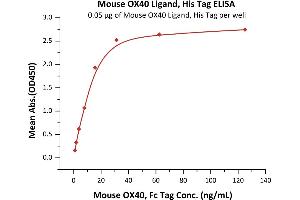 Immobilized Mouse OX40 Ligand, His Tag (ABIN5674649,ABIN6253698) at 0.