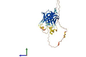 AlphaFold protein structure predicition of Mouse Recombinant Plscr1 Protein, UniprotID Q9JJ00