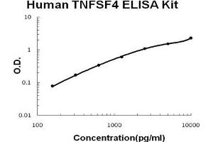 Human TNFSF4/OX40L PicoKine ELISA Kit standard curve (TNFSF4 Kit ELISA)