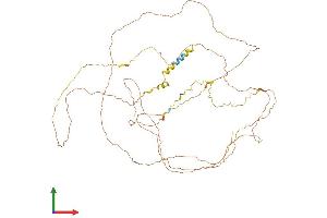 AlphaFold protein structure predicition of Mouse Recombinant Srrm4 Protein, UniprotID Q8BKA3