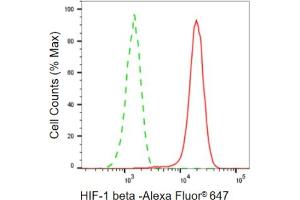 Flow cytometric analysis of HIF-1 beta expression in HepG2 cells using HIF-1 beta antibody (ABIN7797657), 1:2,000). (Recombinant ARNT anticorps)
