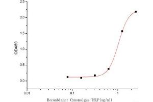 ELISA image for Thymic Stromal Lymphopoietin (TSLP) (Active) protein (His tag) (ABIN7321026)