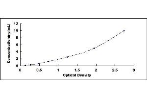 Typical standard curve (XRCC5 Kit ELISA)