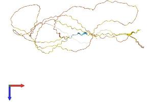 AlphaFold protein structure predicition of Mouse Recombinant Hmgn5 Protein, UniprotID Q9JL35