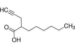 Chemical structure of Hexyl-4-pentynoic Acid , a HDAC inhibitor. (HPA)