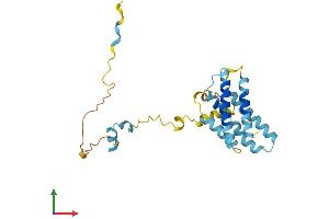 AlphaFold protein structure predicition of Human Recombinant YIPF4 Protein, UniprotID Q9BSR8