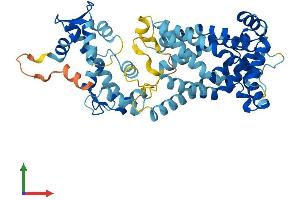 AlphaFold protein structure predicition of Mouse Recombinant Slc25a24 Protein, UniprotID Q8BMD8