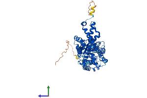 AlphaFold protein structure predicition of Mouse Recombinant Steap2 Protein, UniprotID Q8BWB6