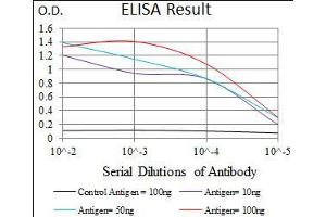 Black line: Control Antigen (100 ng), Purple line: Antigen(10 ng), Blue line: Antigen (50 ng), Red line: Antigen (100 ng),