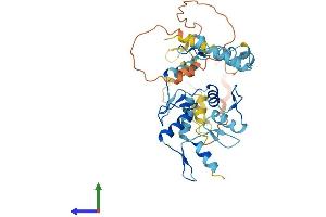AlphaFold protein structure predicition of Human Recombinant ZNF670 Protein, UniprotID Q9BS34