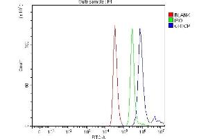 Flow Cytometry analysis of THP-1 cells using anti-C1orf77/FOP/CHTOP antibody (ABIN7603201). (CHTOP anticorps  (N-Term))