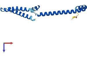 AlphaFold protein structure predicition of Mouse Recombinant Med10 Protein, UniprotID Q9CXU0