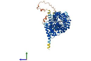 AlphaFold protein structure predicition of Human Recombinant TTC39A Protein, UniprotID Q5SRH9