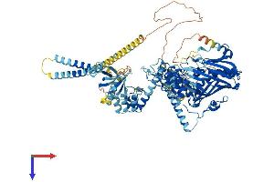 AlphaFold protein structure predicition of Mouse Recombinant Osbpl1a Protein, UniprotID Q91XL9