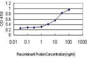 Detection limit for recombinant GST tagged FZD5 is approximately 0.