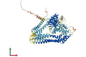 AlphaFold protein structure predicition of Human Recombinant NUGGC Protein, UniprotID Q68CJ6
