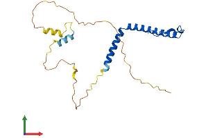AlphaFold protein structure predicition of Mouse Recombinant Aurkaip1 Protein, UniprotID Q9DCJ7