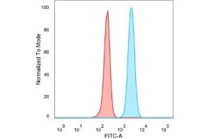Flow Cytometric Analysis of PFA-fixed HeLa cells. (SMNDC1 anticorps)
