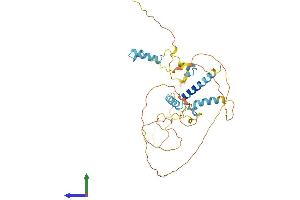 AlphaFold protein structure predicition of Human Recombinant FAM110B Protein, UniprotID Q8TC76