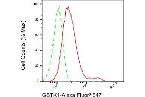 Flow cytometric analysis of GSTK1 expression in HepG2 cells using GSTK1 antibody (ABIN7798755), 1:1,000). (Recombinant GSTK1 anticorps)