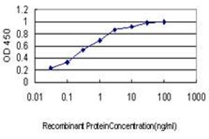 Detection limit for recombinant GST tagged EWSR1 is approximately 0. (EWSR1 anticorps  (AA 358-453))