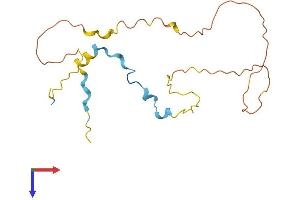 AlphaFold protein structure predicition of Human Recombinant MPLKIP Protein, UniprotID Q8TAP9