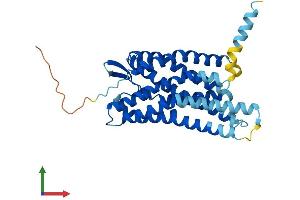 AlphaFold protein structure predicition of Mouse Recombinant P2ry6 Protein, UniprotID Q9ERK9